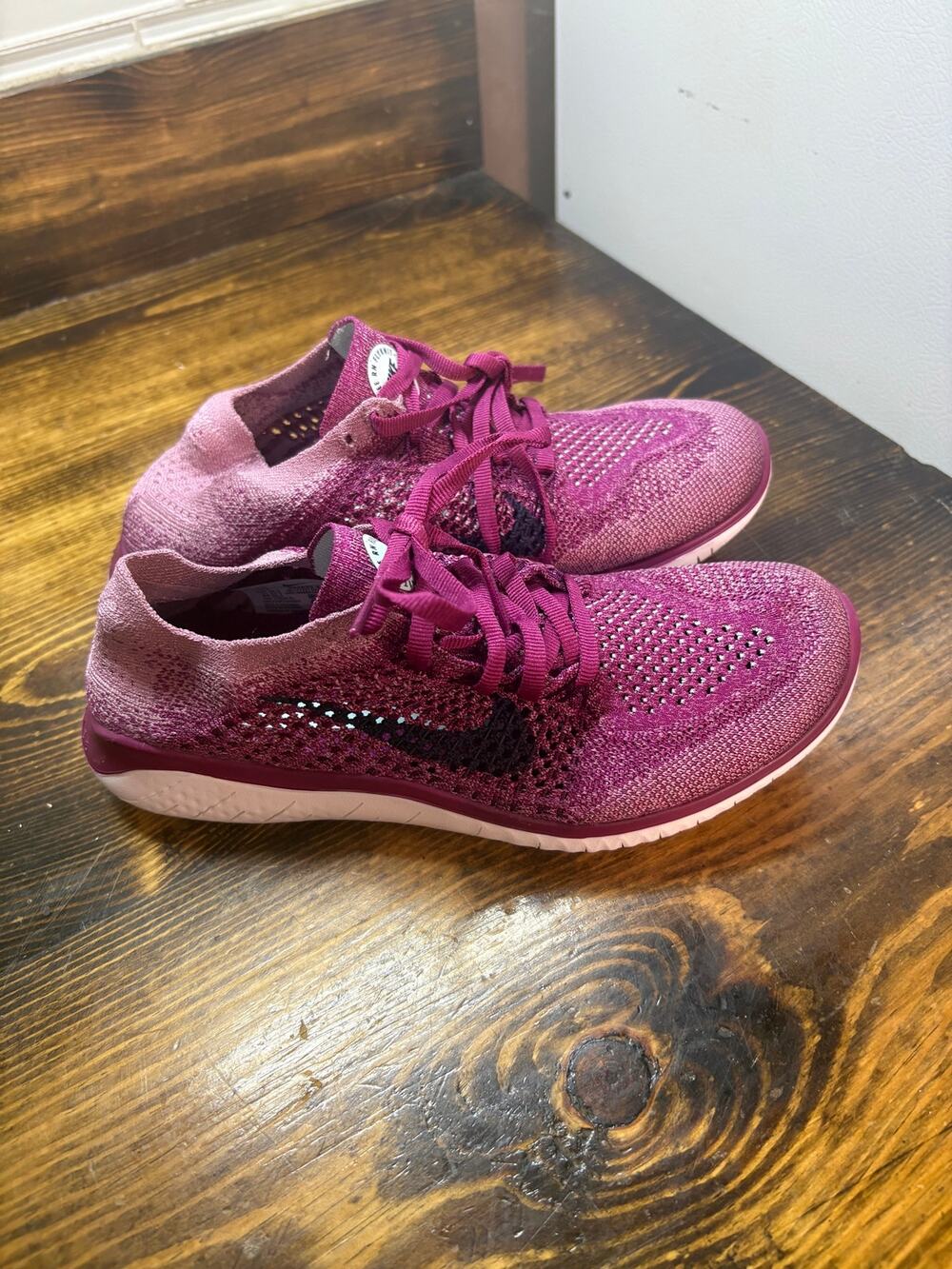 Nike Purple‎ Free RN Flyknit Sneakers Size 6.5